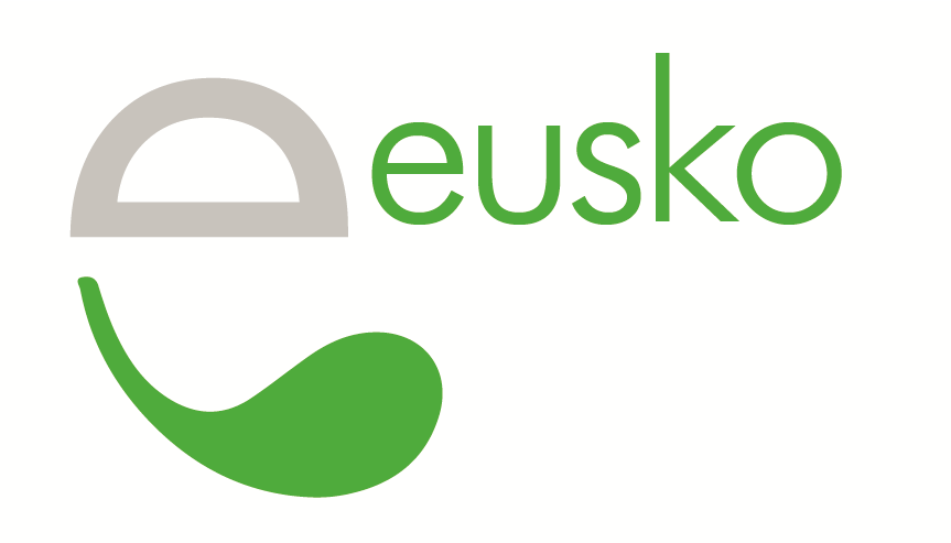 logo eusko, un e avec une goutte verte